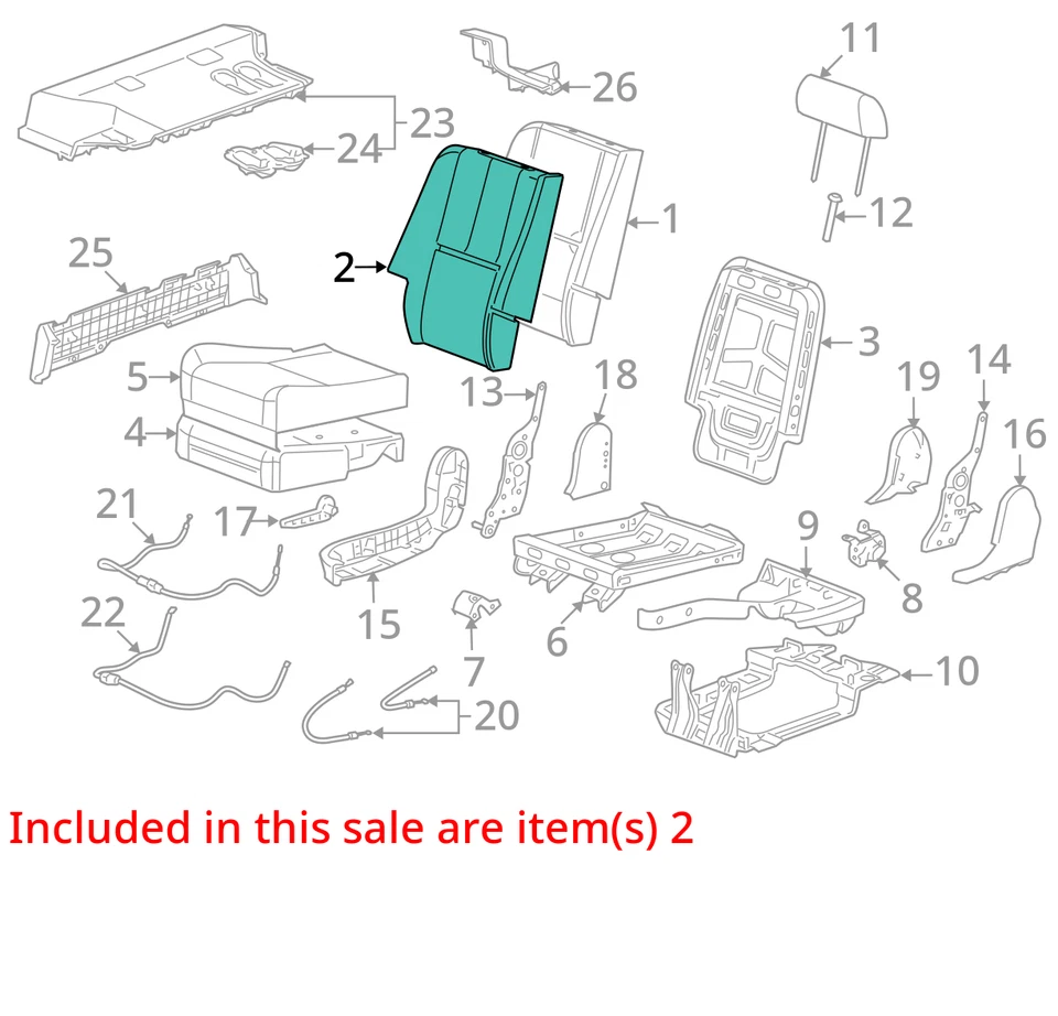 Funda para Cadillac Chevrolet Escalade Tahoe 2010-2013 20789578 - nueva OEM Foto 3 de 4