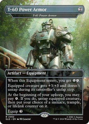 T-60 Power Armor - T-45 Power Armor - 2452 - NM - Secret Lair Drop Series