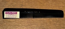 Vintage hair comb Ajax company 1950s black invincible nylon New Deadstock