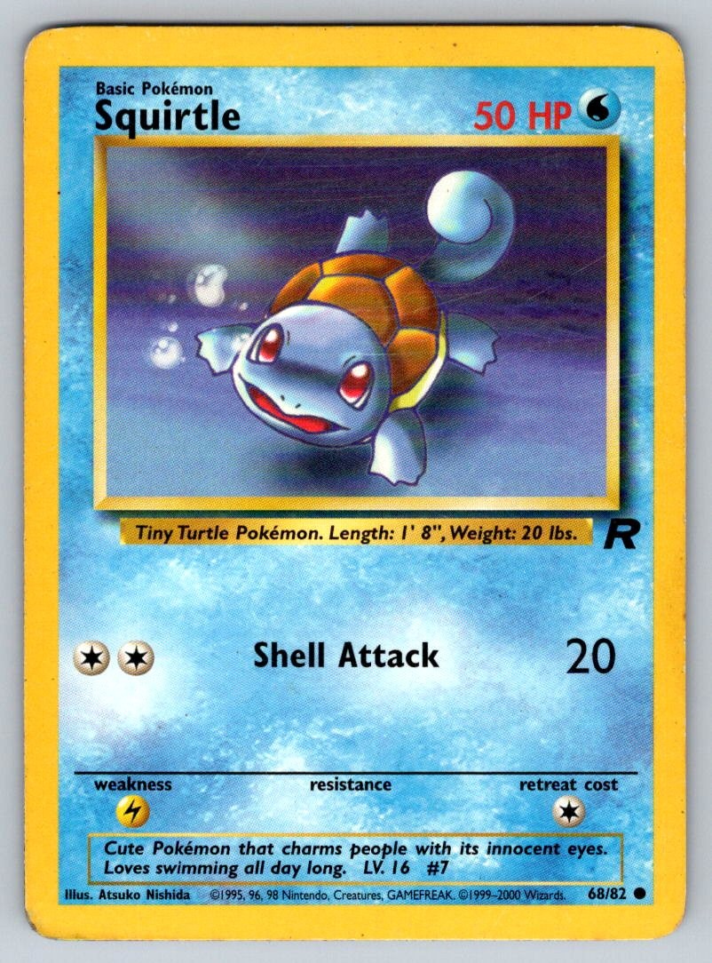 Squirtle 68/82 C Team Rocket HP