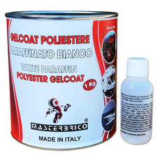 Gelcoat Paraffinato Bianco per Vetroresina Barche e Camper Con Catalizzatore 1Kg