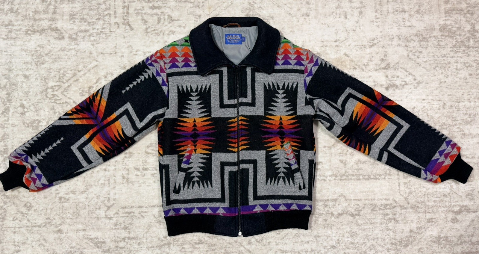 Vintage Pendleton Chief Joseph Pattern Bomber Jac… - image 1