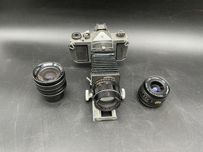 Honeywell Pentax H1a Camera Super Takumar 55mm F2 Prinz Bellows 2 Extra Lenses