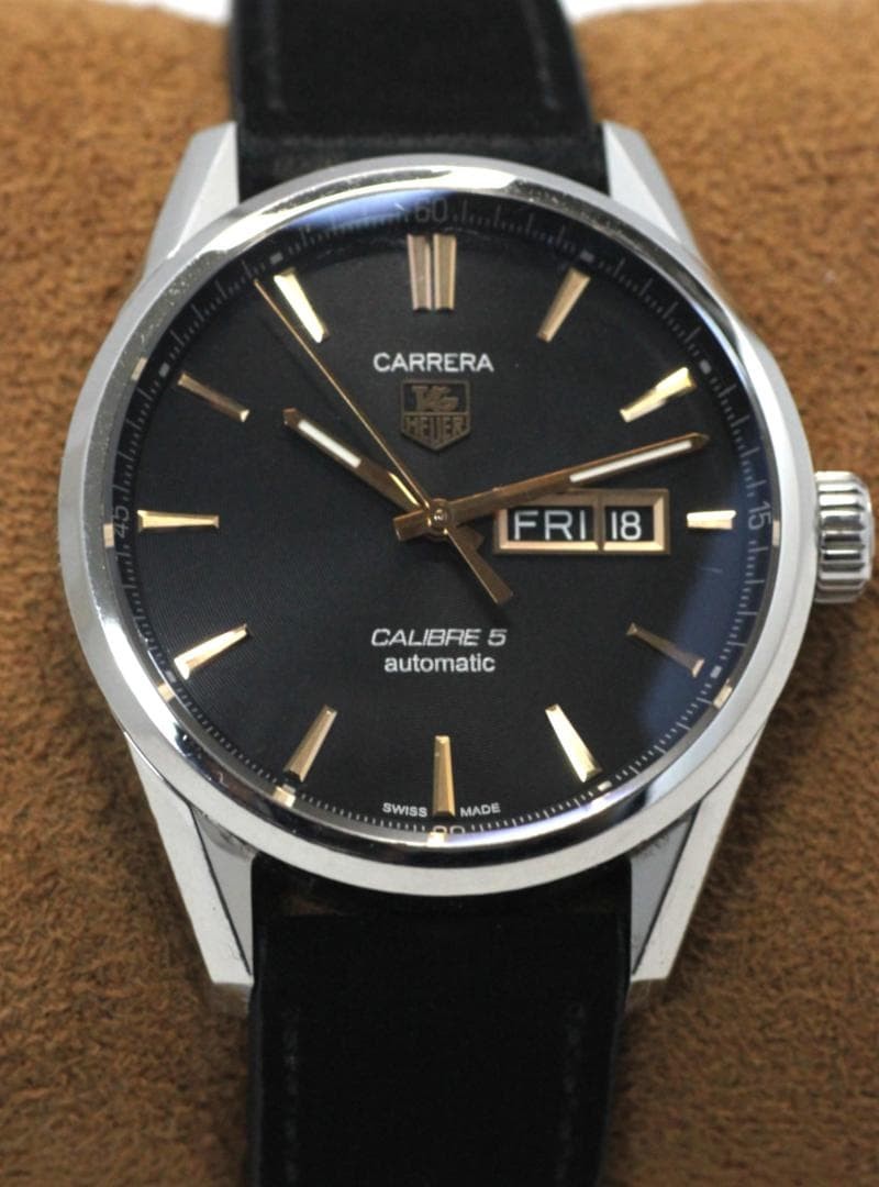 TAG Heuer Carrera Calibre 5 自動巻き腕時計 Tag Heuer Carrera Calibre 5 War201c-1 Automatic Mens Watch