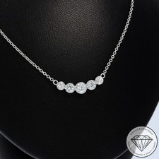 Wert 2490 € Brillant Collier (0,46 carat) 585 14 Karat Weiß Gold