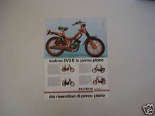advertising Pubblicità 1980 MOTRON SV3 R