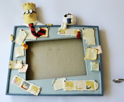 Dilbert und Dogbert Keramik Foto Bilderrahmen ca. 18 x 14 cm (11 x 8 cm innen)