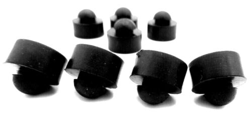 1/4" Hole Fit Rubber Pad Foot Push-In Fits 1/4" Hole 1/16" Thick Panel, 1/2" Pad - Picture 4 of 12