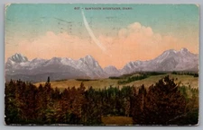 Panoramic View of Sawtooth Mountain, Idaho. 1909 DB Postcard TS-55A