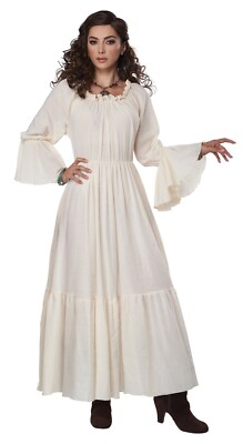 beige medieval dress Natural / Blue Medieval Dress main image 1
