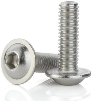 25PCS M6-1.0 X 20mm Button Head Socket Cap Screws - 304 Stainless Steel Allen Bolts