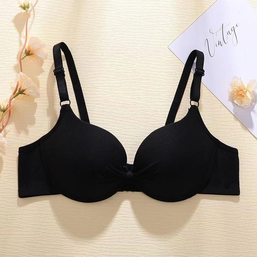 Ladies Bras Cotton Small Chest Thickened Adjusted Brassiere Smooth Underwear AAA - Picture 7 of 14