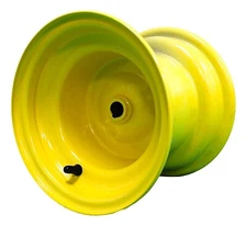 Set of 2 8x7 Wheels for Lawn & Garden Mower Turf Tires, John Deere Yellow