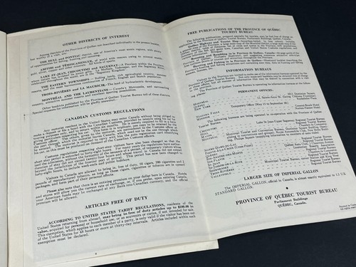 Folleto de viaje vintage Gaspe Peninsula Quebec 1931 guía turística Canadá - Imagen 21 de 23