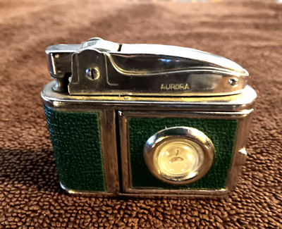 Aurora Green Neo Mini Flashlight/Lighter Works Flashlight Dose Not Work 1940/50s