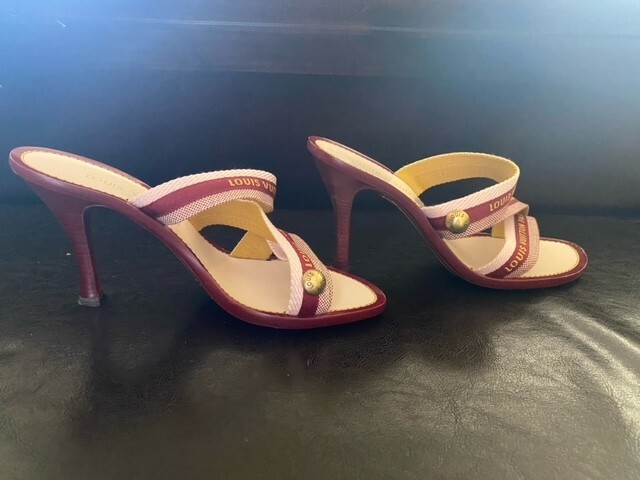 Louis Vuitton Strappy Red Bottom Sandals 38.5 | eBay