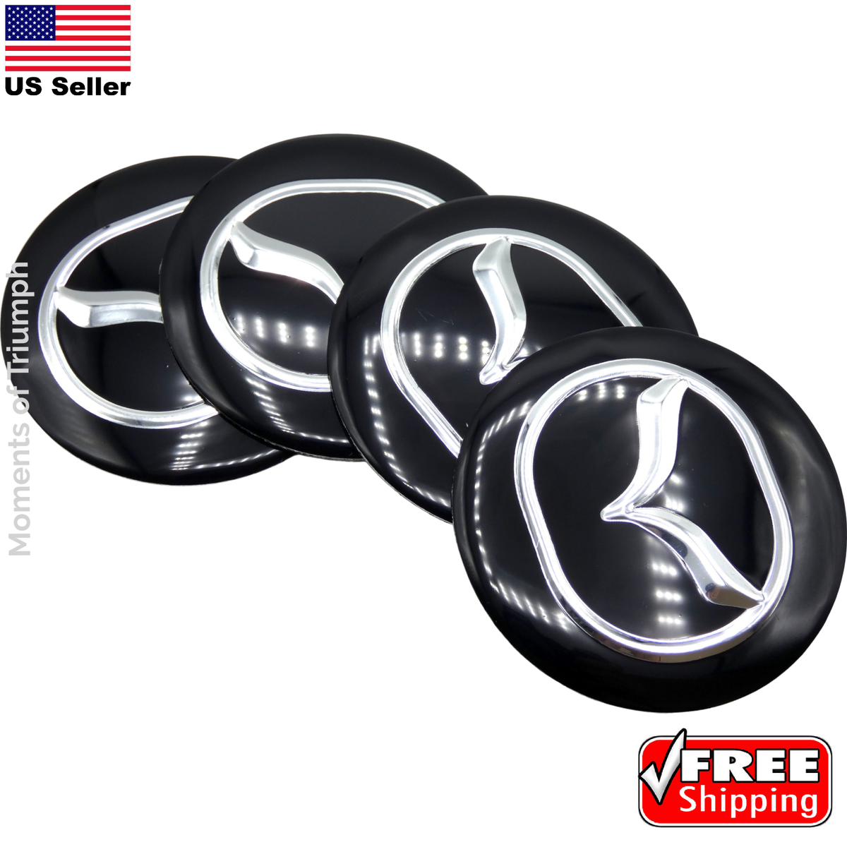 4 Stuks Naafkappen voor Mazda CX-60 56MM,naafdop,naafdeksel,middengatdeksel,Center Wielnaafdop,wielnaafafdekking,velgdoppen,Naaf Cap Cover Auto,B