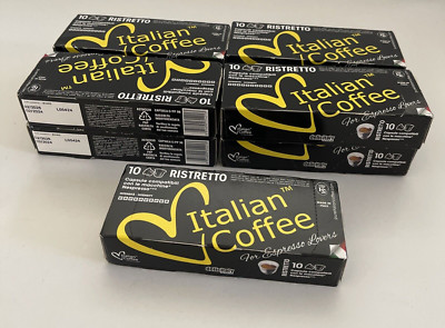 90 Compatible W/ Nespresso Italian Expresso Capsules by Delicitaly Ristretto