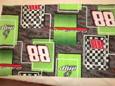 NASCAR FABRIC 88 DALE JR REMNANT green 10" x 44"