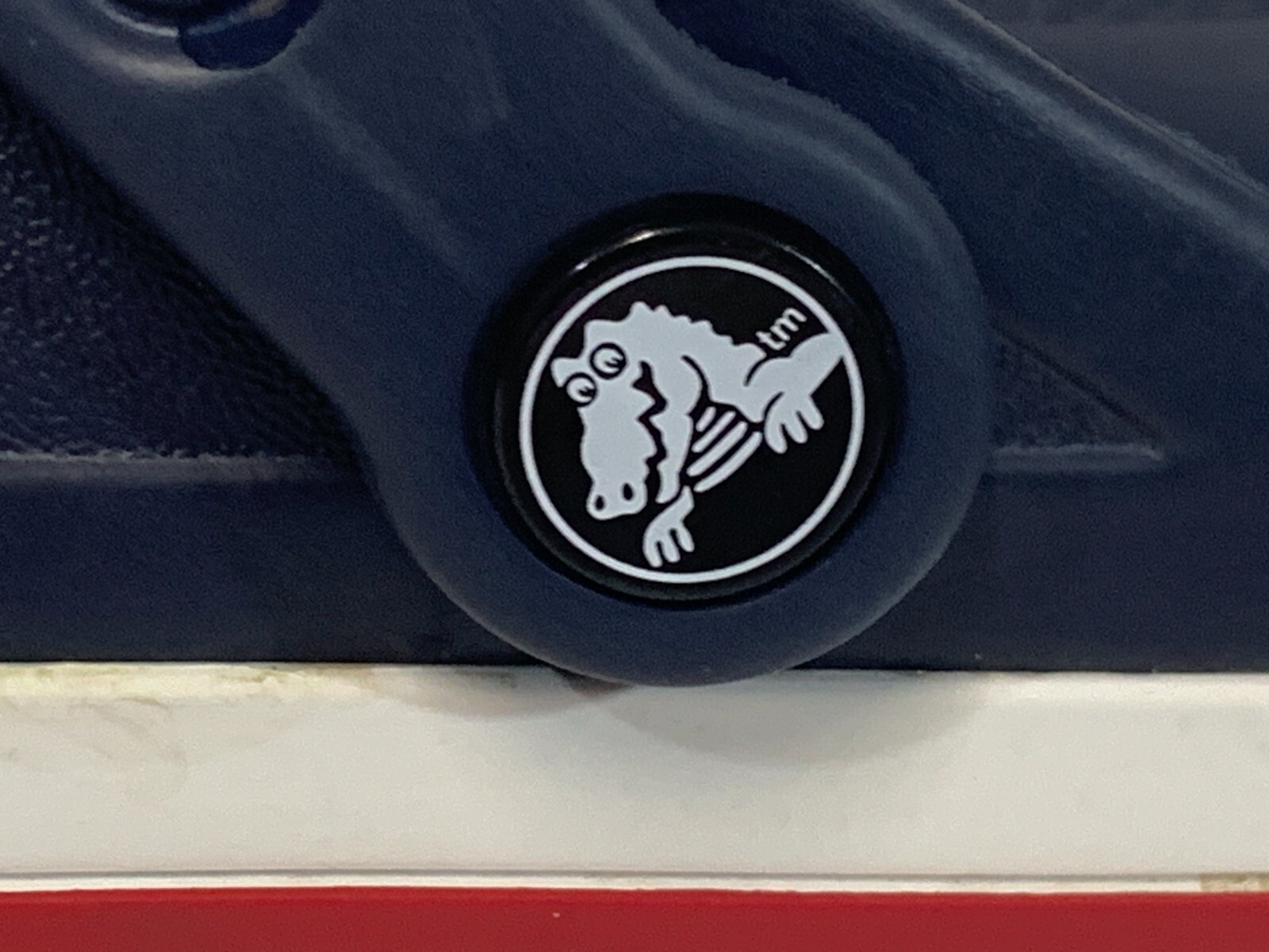 Crocs Red White Blue Banded Iconic Comfort Clog Unise… Gem