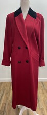 Vintage Jofeld Long Red Wool Coat Lined Women’s Small / Medium Water Repellent