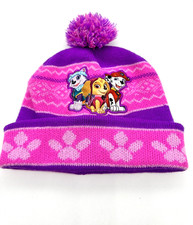 Paw Patrol Nickelodeon Pink Purple Beanie Winter Hat Toddler One Size