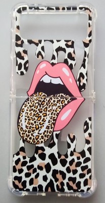 ZIYE Clear Case for Samsung Galaxy Z Flip 4 5G Case Leopard Lips