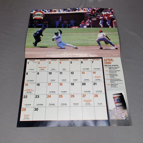 San Francisco Giants 1990-91 Wall Calendar Candlestick Park Vintage SF Baseball - Picture 6 of 13