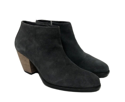 Ecco Women Boots Bootie Block EU39/ US 8-8.5 Soft Leather Ankle Gray Shoes New