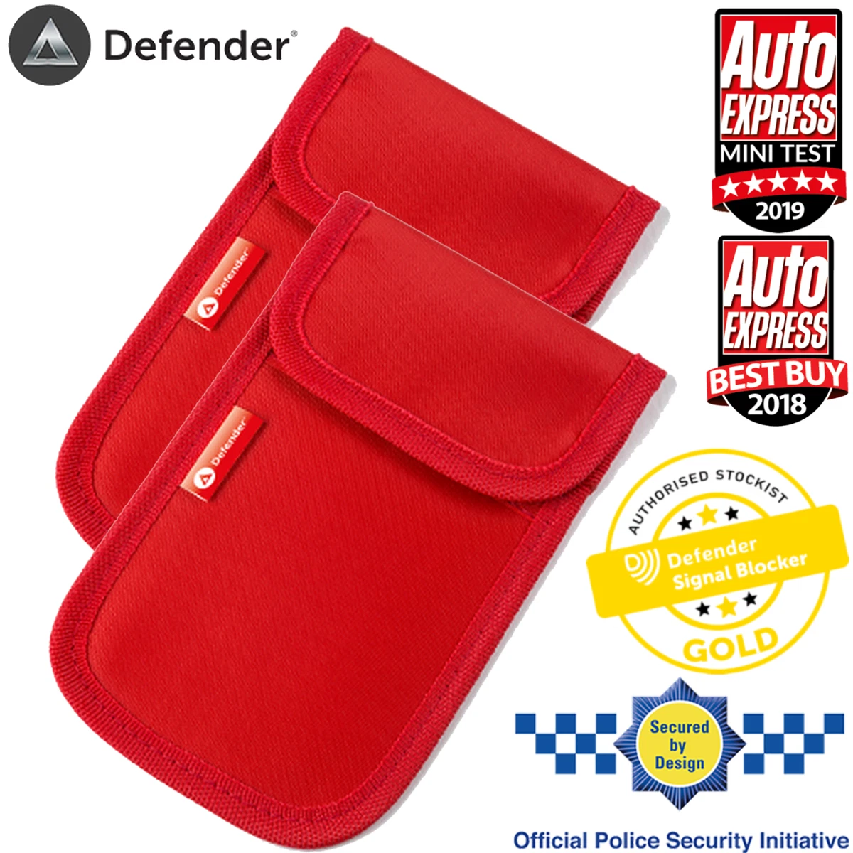 2 x Car Key Signal Blocker Case Faraday Cage Pouch Keyless RFID Blocking Bag  Red | eBay