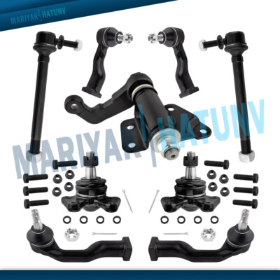 9PCS Front Sway Bar Link Ball Joint Idler Arm Tie Rod For 1995-2002 Kia Sportage