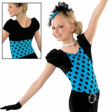 NEW Weissman 4844 Dance Skating Costume Peacock Blue Child or Adult Sizes