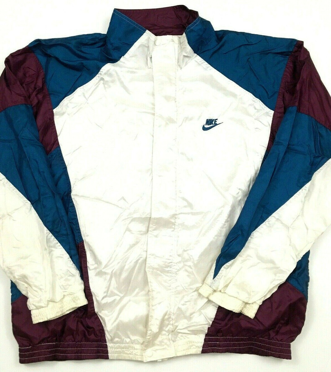 Vtg 90s Nike Men Windbreaker Jacket Color Block Spell Out Vtg 90s Nike Men Windbreaker Jacket Color Block Spell Out