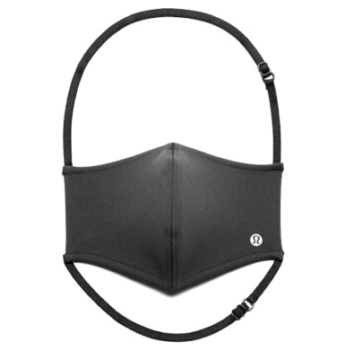 Lululemon Double Strap Face Mask Graphite Grey Black One Size Mens Womens FAST