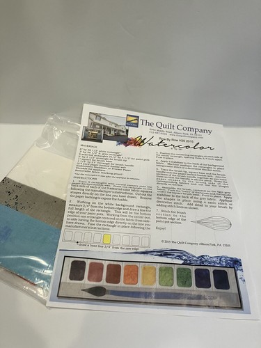 Row By Row H2O Quilt Pattern Appliqué & Fabric Quilt Company Watercolor - 第 1/1 張圖片