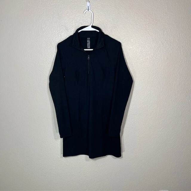 beyond-yoga dress 1/4 zip athletic stretch long sleeve thumbholes 
