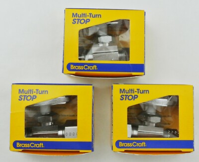 BrassCraft OCR14 C1 1/2 in. Comp Inlet x 3/8 in. Comp Outlet Multi-Turn Straight