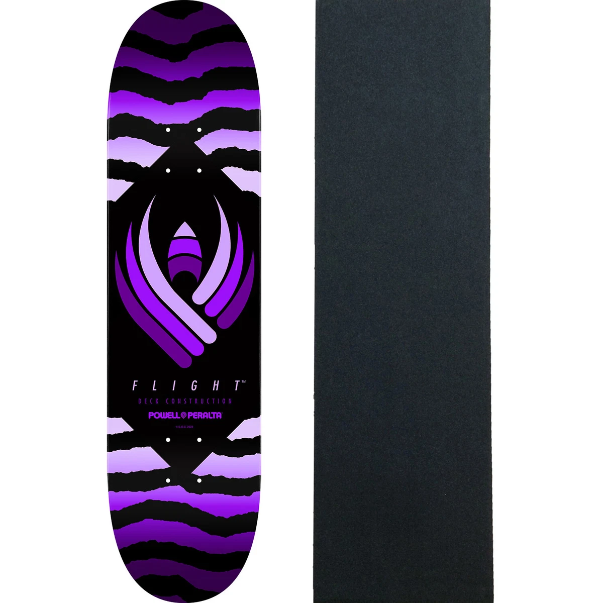 Powell Peralta Skateboard Deck Flight 244 Safari Purple 8.5"