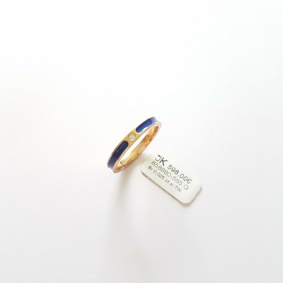 585 Gold Ring with Brilliant 0.025ct. Si/TW size 56 made in Germany