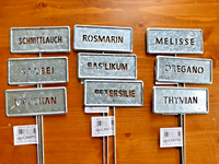 KräUterschilder KräUterstecker Pflanzschild Eisen Zink 9 StüCk 480737-000-815