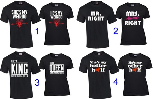 Couple Matching T-Shirts He's She's My 