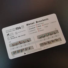 20pcs Orthodontic Dental Metal Bracket brace Mini Roth 018 Slot 3 Hook Mesh Base