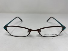 Jones New York J468 BROWN 50-18-135 Brown/Teal Full Rim Eyeglasses Frame K390
