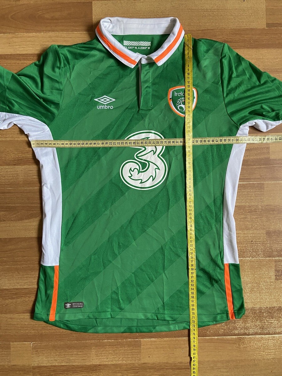 IRELAND 2016 HOME FOOTBALL SHIRT SOCCER JERSEY UMBRO sz L MEN