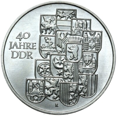 Commemorative coin East Germany GDR 10 Mark 1989 A - 40th