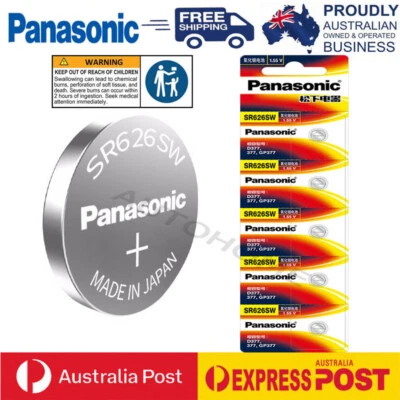 Genuine Panasonic Silver Oxide Watch Battery SR626SW (377)1.55V Made in Japan - image 1 of 3