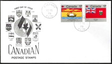 🍁Canada  #824/825    PROVINCIAL FLAGS     Fine Used  1979  Special Event Cachet
