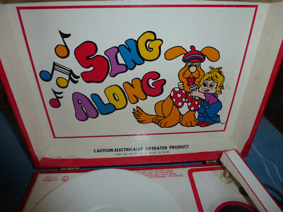 Vintage Sears Toy Childs Record Player 45 33 in Case Works! NO