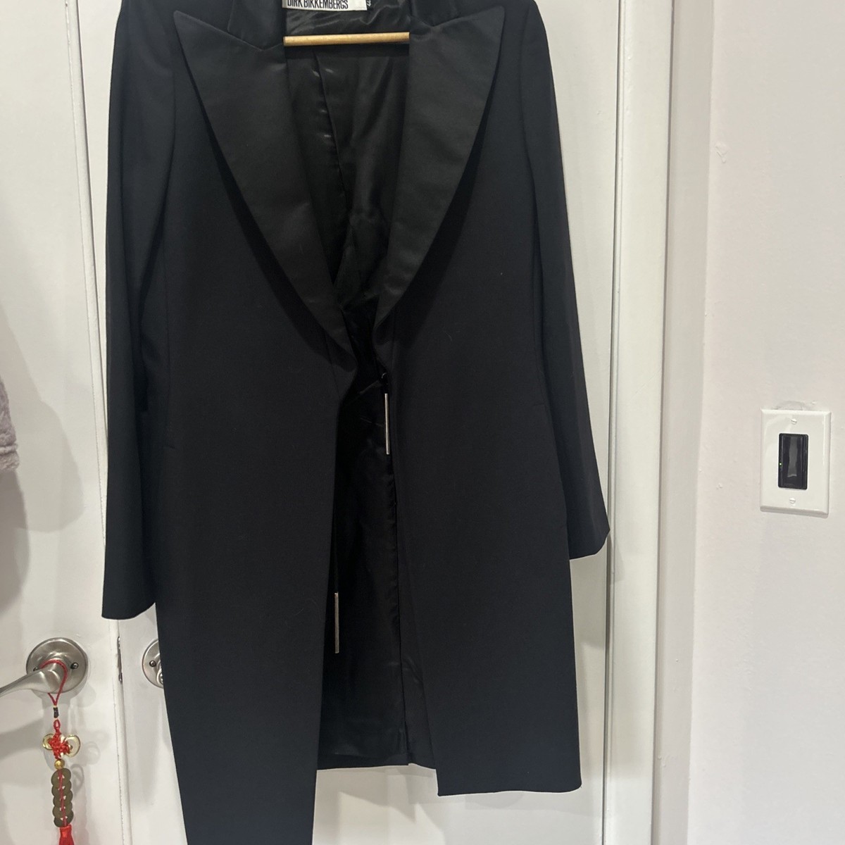 ジャケット・アウター DIRK BIKKEMBERGS archive wool jacket Dirk Bikkembergs FW 2003 black wool jacket and a removable leather