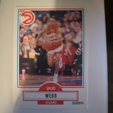 Fleer 1990-91 Spud Webb #5 Atlanta Hawks Basketball NBA Trading Card